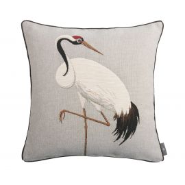 Coussin Garni GRUES BLANCHES