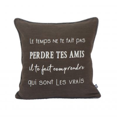 Coussin Garni MESSAGE PERDRE TES AMIS