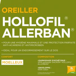 Oreiller HOLLOFIL ALLERBAN - Moelleux